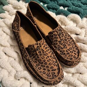Ariat Leopard Print Slip-On Loafers
